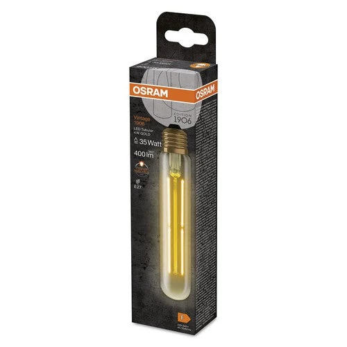 OSRAM Vintage 1906® Lampe Tubulaire Classique, Blanc Chaud, 4W, 400lm, E27
