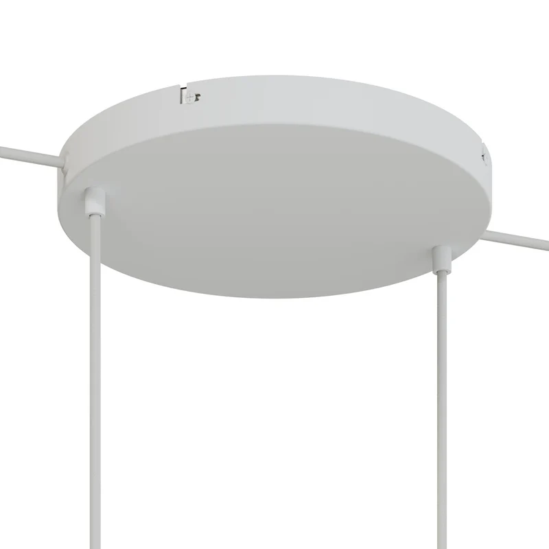 Pavillon rond en aluminium Ø 30 cm avec équerre et Câble de mise à la terre, avec 2 trous frontaux - Blanc Mat
