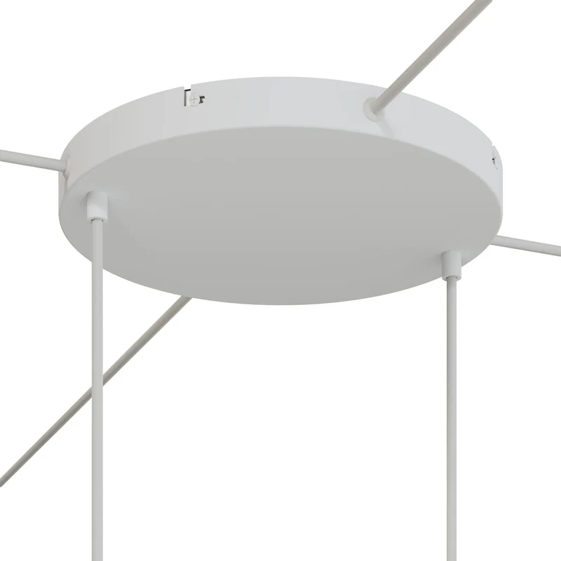 Pavillon rond en aluminium Ø 30 cm avec équerre et Câble de mise à la terre, avec 2 trous frontaux - Blanc Mat