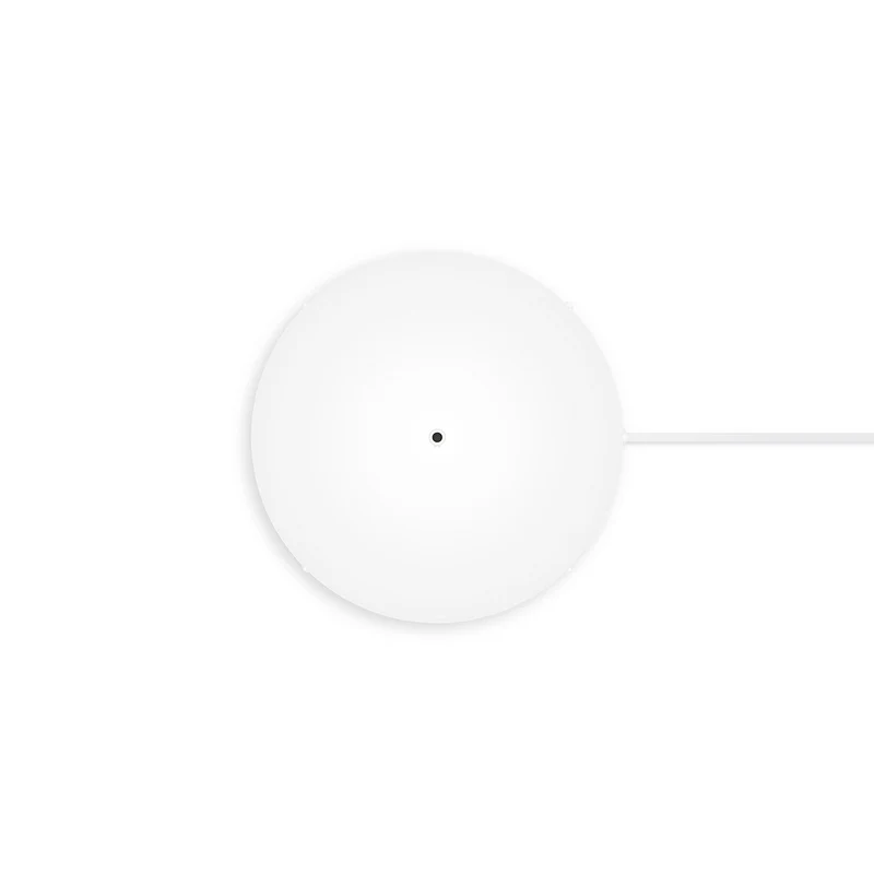 Pavillon rond en aluminium Ø 30 cm avec équerre et Câble de mise à la terre, avec 1 trou central - Blanc Mat
