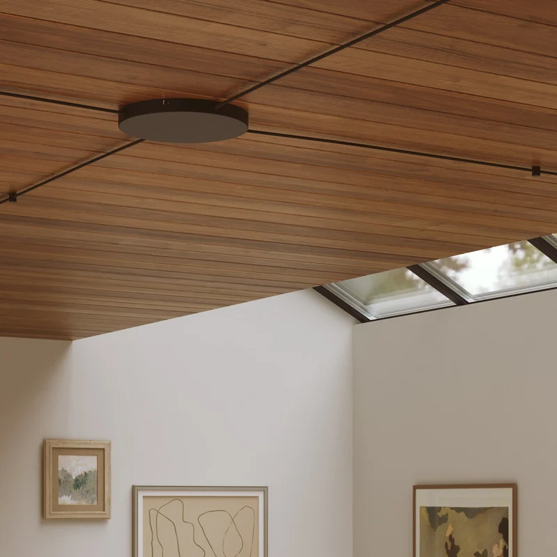 Pavillon rond en aluminium Ø 30 cm avec équerre et Câble de mise à la terre, avec 4 trous latéraux - Noir