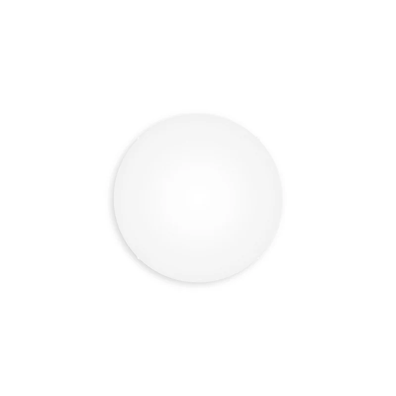 Pavillon rond en aluminium Ø 30 cm avec équerre et Câble de mise à la terre, sans trous - Blanc Mat