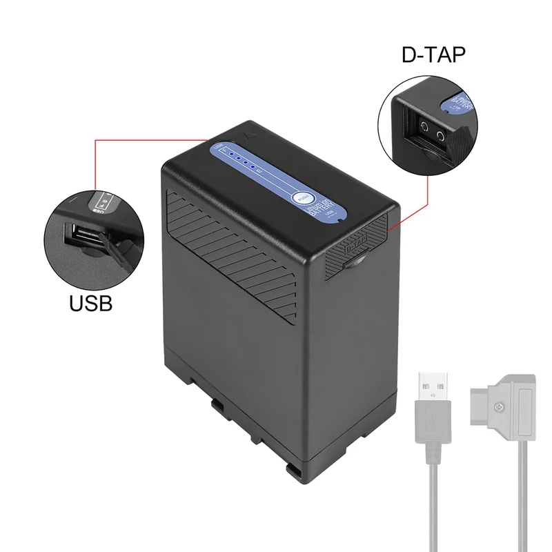 GVM BP-U65 5600mAh Battery with Charger for Sony PMW / PXW Series Cameras