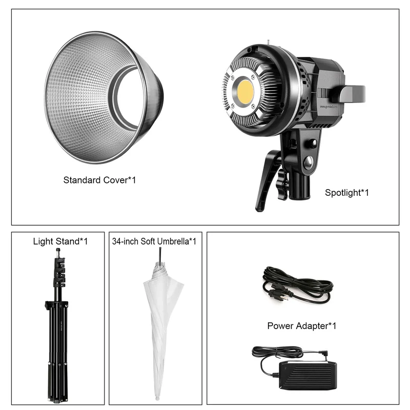 GVM P80S Spotlight Studio LED Video Light