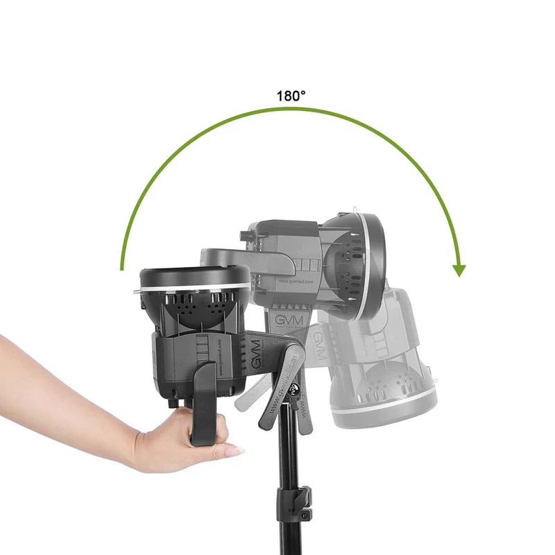 GVM P80S Spotlight 4-Light Kit with Umbrellas, Softboxes, and Backdrops