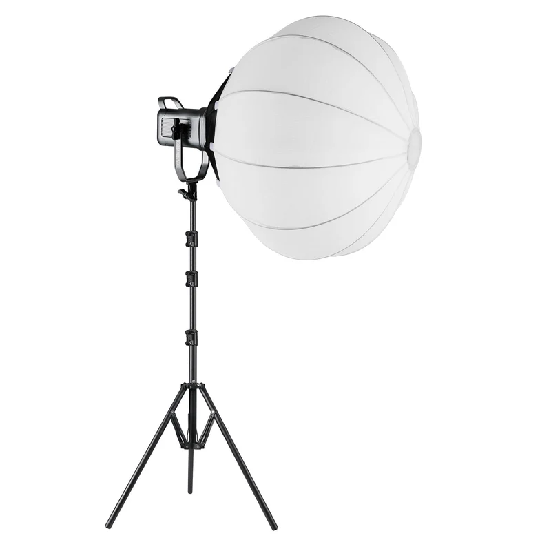 GVM PR150R 150W High Power LED Spotlight Bi-Color & RGB Studio Lighting Kit with Lantern Softbox