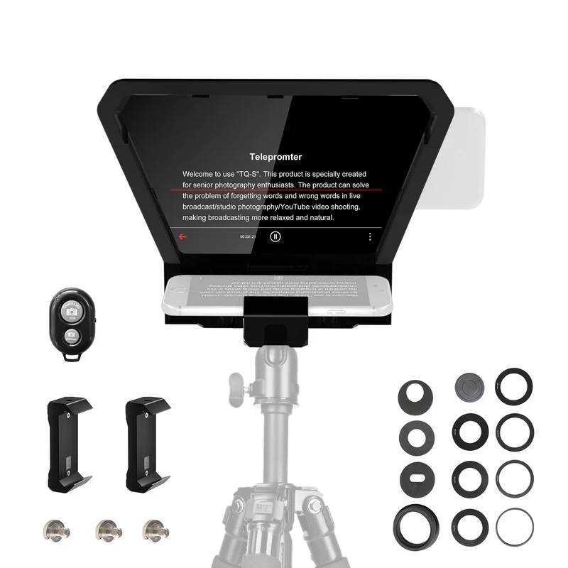 GVM TQ-S Teleprompter for iPad Tablet & Smartphone with Bluetooth APP Control