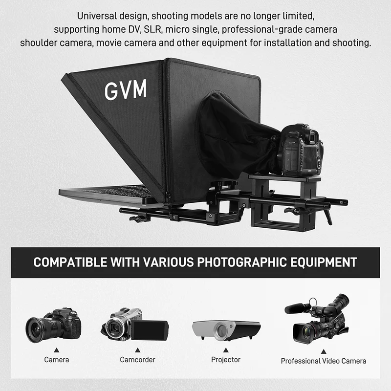 GVM Teleprompter Travel Kit with 18.5" Android All-in-One Monitor