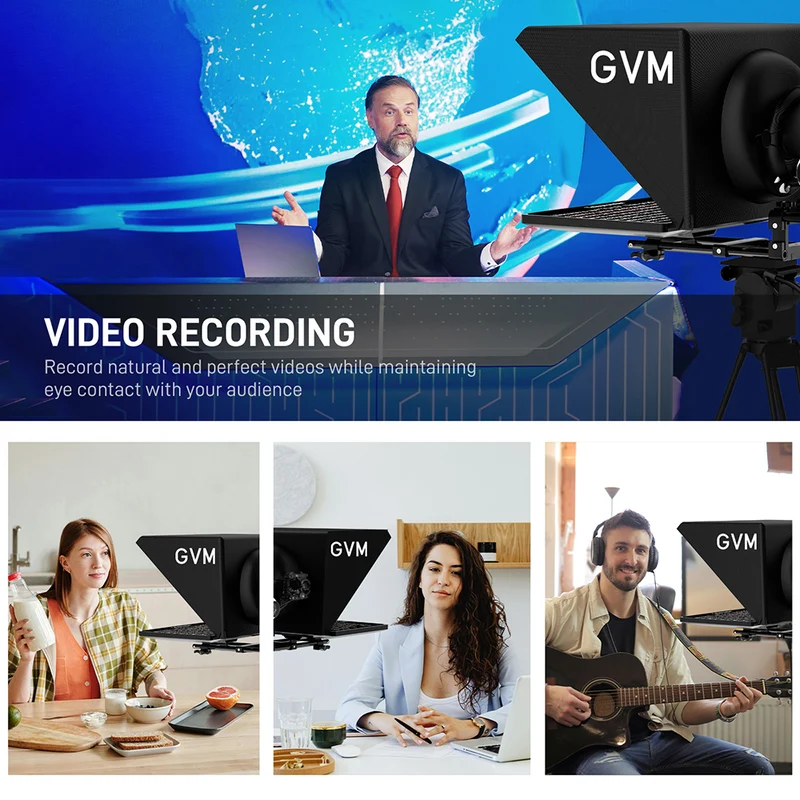 GVM Teleprompter Travel Kit with 18.5" Android All-in-One Monitor