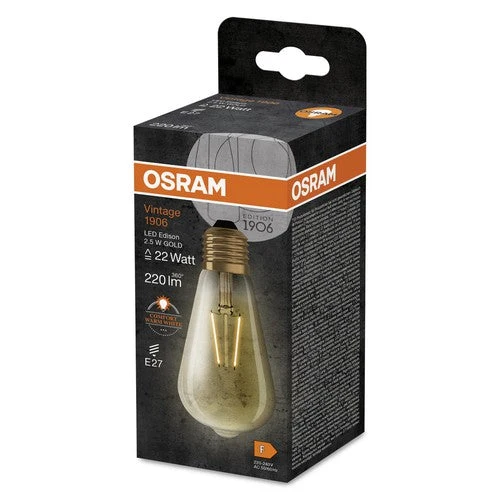 OSRAM Vintage 1906® Classique Edison LED-Lampe, 2,5W, 220lm, E27