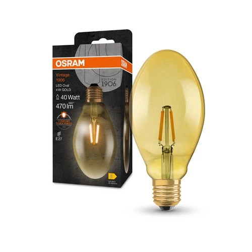 OSRAM Vintage 1906® Classique Lampe Ovale, 4W, 470lm, E27