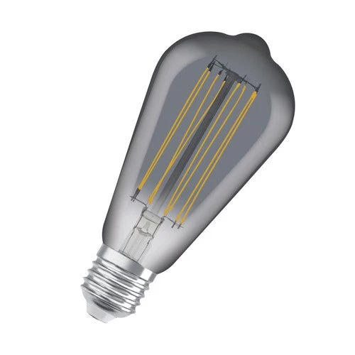 Ampoules LED à intensité variable OSRAM, édition vintage, remplacement de 42 watts, E27, ST64-shape, 1800 Kelvin, Warm Comfort Light, verre clair, single pack