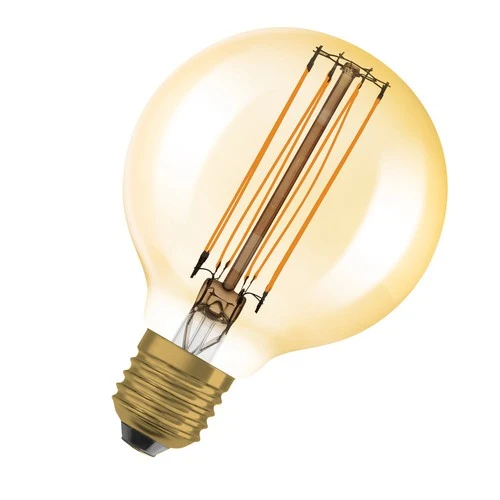 OSRAM Ampoules LED à intensité variable, édition vintage, remplacement de 40 watts, E27, G80, 2200 Kelvin, lumière chaude confort, verre clair, single pack