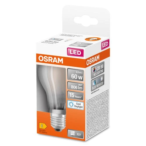 OSRAM SUPERSTAR+ CLASSIC A GLFR 40 LED-Lampe, 3,4W, 470lm, blanc chaud