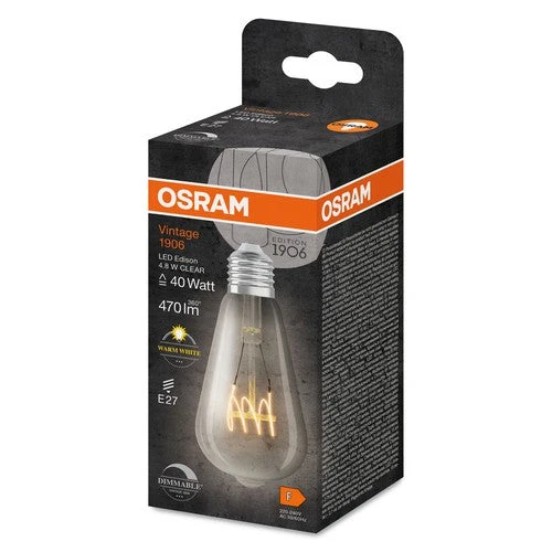 OSRAM Vintage 1906® Classique Edison LED-Lampe, 4,8W, 470lm