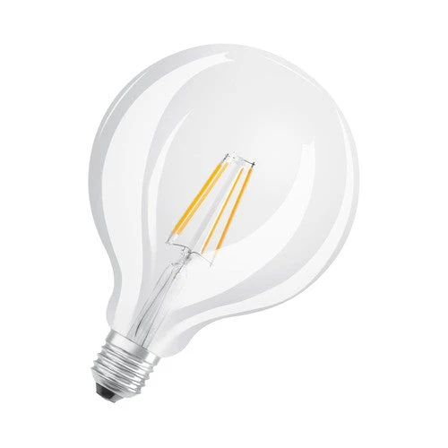 Ampoules LED OSRAM, forme de boule classique, remplacement de 60 watts, E27, G125, 2700 Kelvin, blanc chaud, verre transparent, single pack