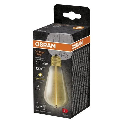OSRAM Vintage 1906® Classique Edison LED-Lampe, 2,2W, 120lm