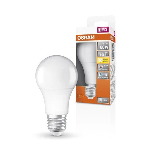 OSRAM SUPERSTAR+ CLASSIC A 60 FR LED-Lampe, 9,4W, 806lm, E27, blanc chaud