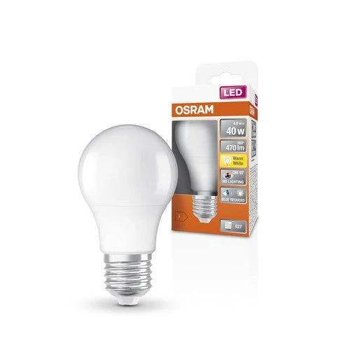 OSRAM SUPERSTAR+ CLASSIC A 40 FR LED-lampe, 4,9W, 470lm, E27, blanc chaud