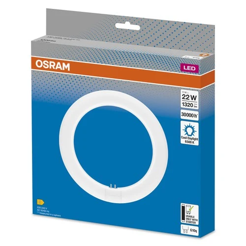 OSRAM TUBE LED T9C EM 22, 11W, 1320lm, 6500K, blanc lumière du jour