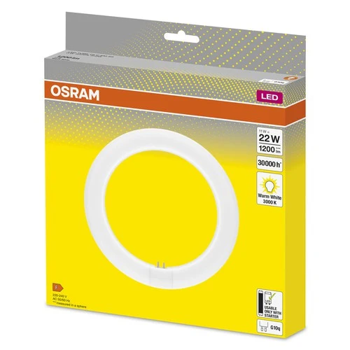 OSRAM TUBE LED T9C EM 22, 11W, 1200lm, 3000K, blanc chaud