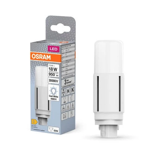 OSRAM DULUX LED-lampe D18 VT EM, 7,5W, 950lm, 4000K, blanc froid