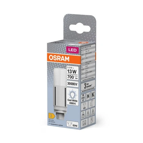 OSRAM DULUX LED-Lampe D13 VT EM, 5,5W, 700lm, 4000K, blanc froid