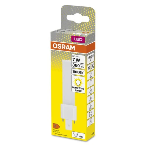 OSRAM DULUX LED-Lampe S7 EM, 3,5W, 360lm, 3000K, blanc chaud