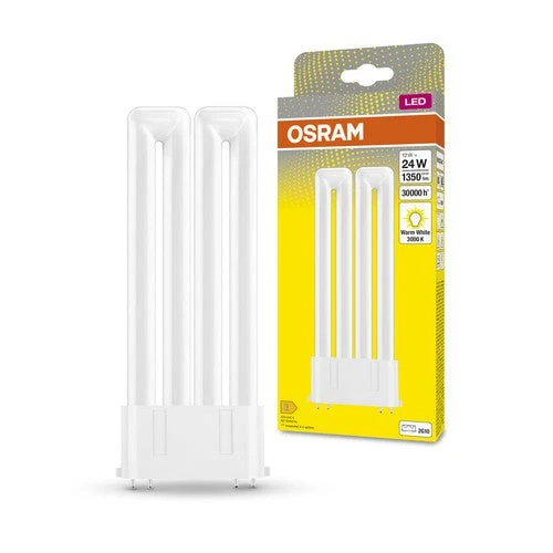 OSRAM DULUX LED-Lampe F24 EM, 12W, 1350lm, 3000K, blanc chaud
