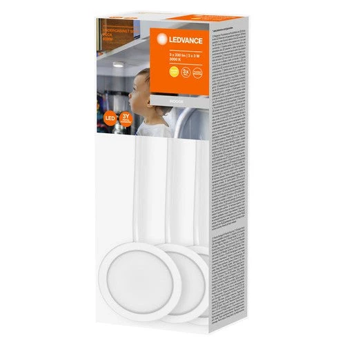LEDVANCE Lampe pour armoire basse PUCK 65mm, blanc, 3W, 330lm