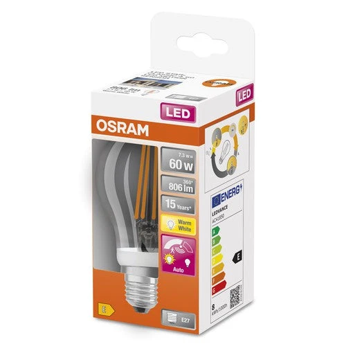 OSRAM LED STAR MOTION SENSOR CLASSIC A Ampoules spéciales à LED avec détecteur de mouvement, forme classique d'ampoule, E27