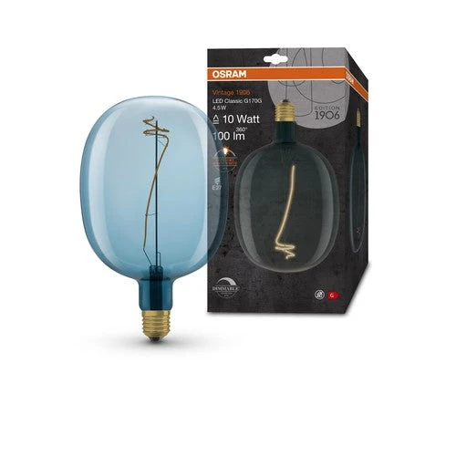 OSRAM Vintage 1906 LED-Lampe, teinte bleue, 4,5W, 100lm