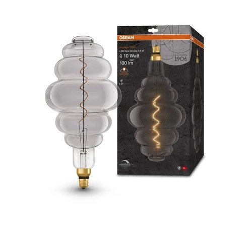 OSRAM Vintage 1906 LED-Lampe, teinte fumée, 4,8W, 100lm, blanc chaud, E27
