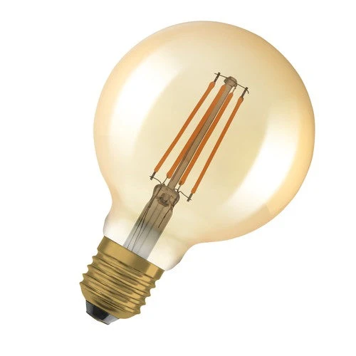 OSRAM Ampoule LED à intensité variable GLOBE95 6.5W filament E27 Vintage 1906 Gold, pack de 2, E27