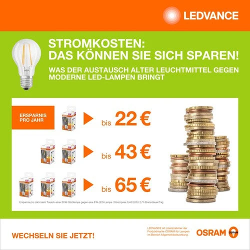 OSRAM LED SPECIAL T SLIM lampe à intensité variable claire (ex 60W) 7,3W / 2700K blanc chaud E27