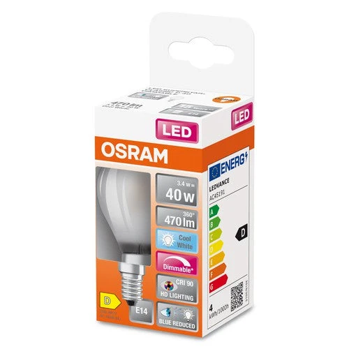 OSRAM FILAMENT LED-Lampe LED SUPERSTAR+ CL Edison FIL 60 dim 5,8W/927 E14 IRC90 BOÎTE, blanc froid