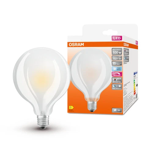 OSRAM Ampoule LED à filament dimmable LED SUPERSTAR+ CL GLOBE95 GL FR 100 dim 11W/940 E27 CRI90 BOX, E27, blanc froid