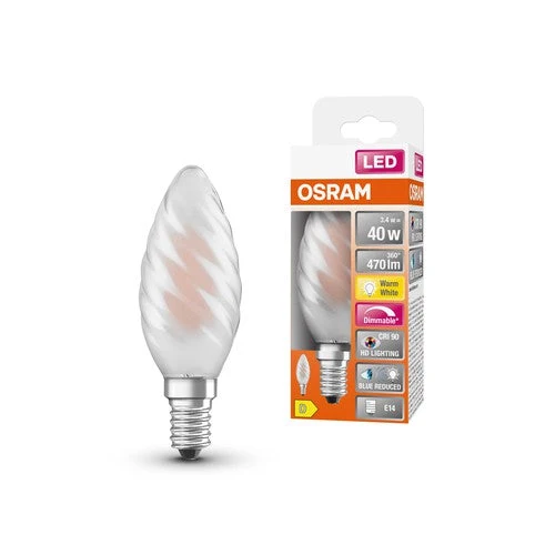 OSRAM Lampe LED dimmable LED SUPERSTAR+ CL BW GL FR 40 dim 3,4W/927 E14 IRC90 BOÎTE, blanc chaud