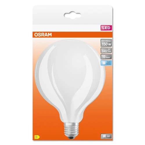 OSRAM LED Retrofit CLASSIC GLOBE125 lampe mate (ex 150W) 17W / 4000K blanc froid E27