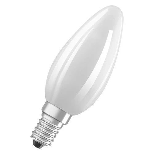 OSRAM LED BASE RETRO Matt CLASSIC B LED-lampes, forme classique de mini bougies 6W E14, pack de 3, blanc chaud