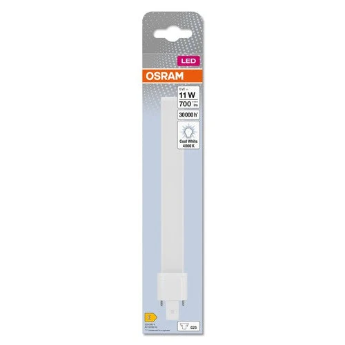 OSRAM DULUX S LED EM & AC MAINS Tube à LED 23,4cm (ex 11W) 6W / 4000K blanc froid G23