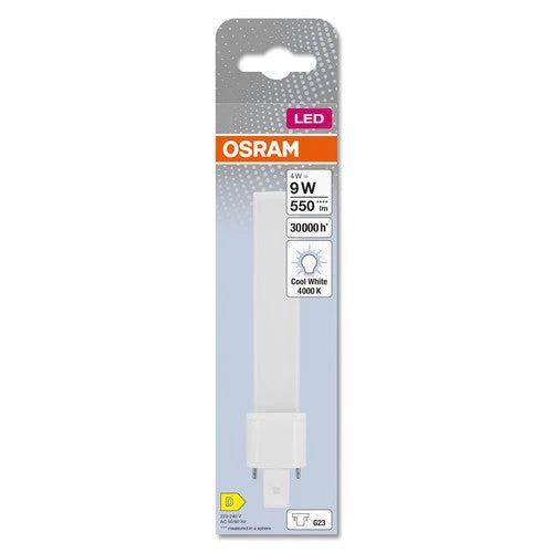 OSRAM DULUX S LED EM & AC MAINS Tube à LED 16,5cm (ex 9W) 4,5W / 4000K blanc froid G23
