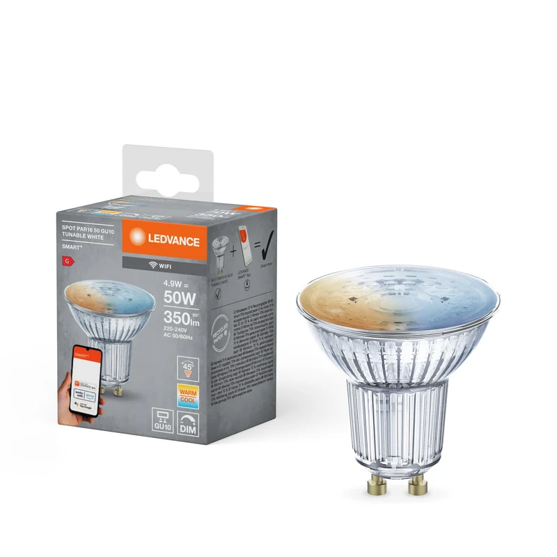 LEDVANCE Wifi SMART+ Lampe LED Spot Tunable Blanc (ex 40W) 5W / 2700-6500K GU10