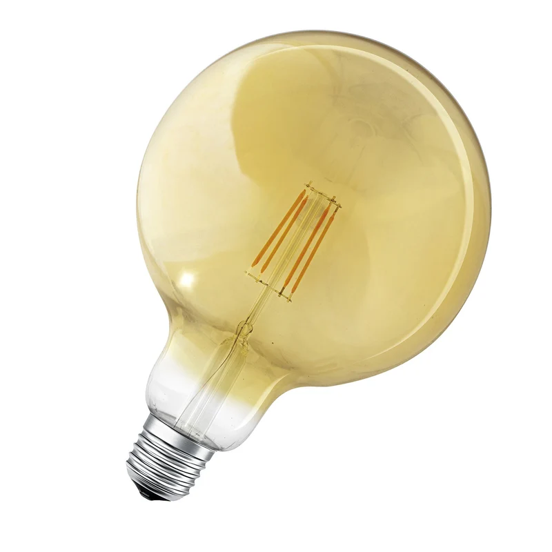 LEDVANCE Lampe LED intelligente avec ZigBee, culot E27, dimmable, blanc chaud (2400K), forme globe dorée, filament clair, remplacement pour ampoules à incandescence 55W, contrôlable avec des systèmes compatibles comme Alexa et Google etc.
