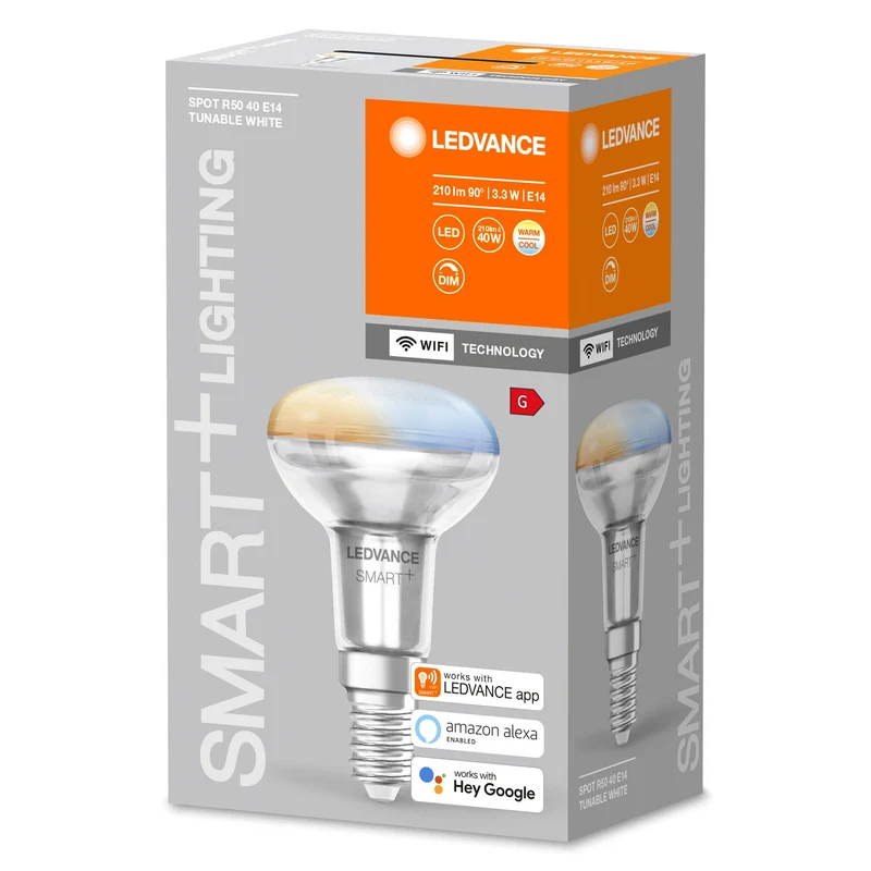 LEDVANCE Wifi SMART+ SPOT CONCENTRA Tunable Blanc R50 (ex 40W) 3W/2700-6500K E14