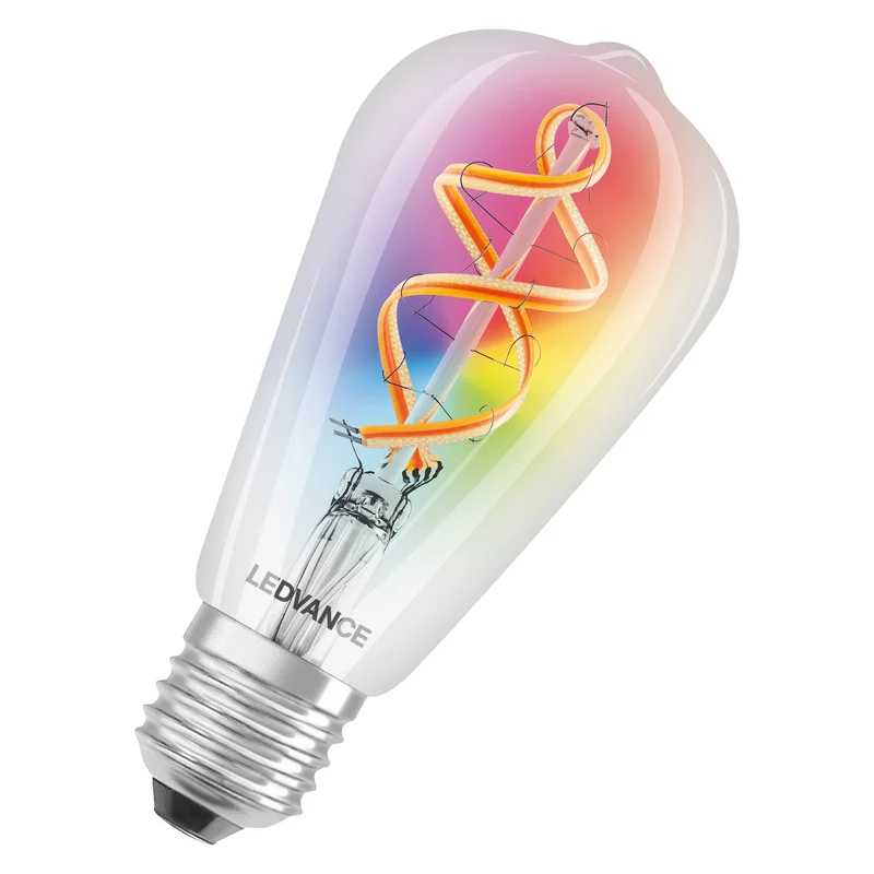 Ampoule LED LEDVANCE Wifi SMART+ filament Edison 30 RGBW multicolore (ex 60W) 4,5W E27