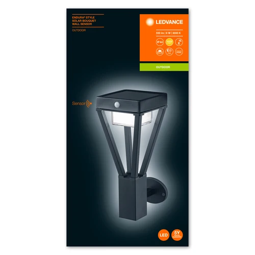 LEDVANCE ENDURA STYLE SOLAR BOUQUET Applique LED avec capteur 6W / 3000K blanc chaud noir