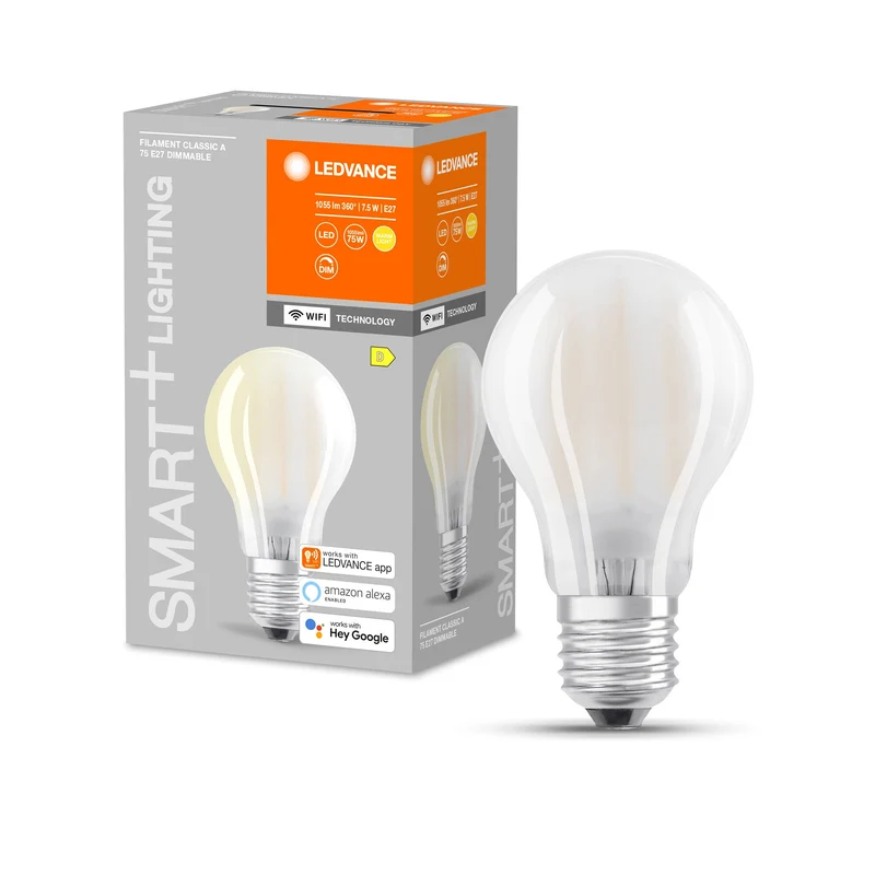 Lampe LED LEDVANCE Wifi SMART+ dimmable 7,5W / 2700K blanc chaud E27
