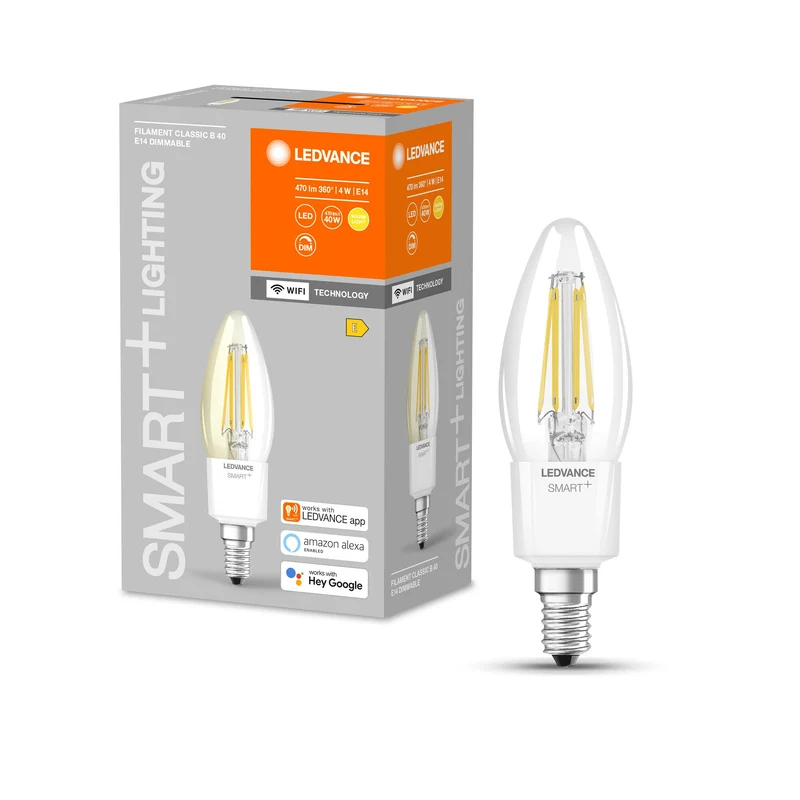 LEDVANCE Wifi SMART+ lampe forme bougie dimmable 4W / 2700K blanc chaud E14