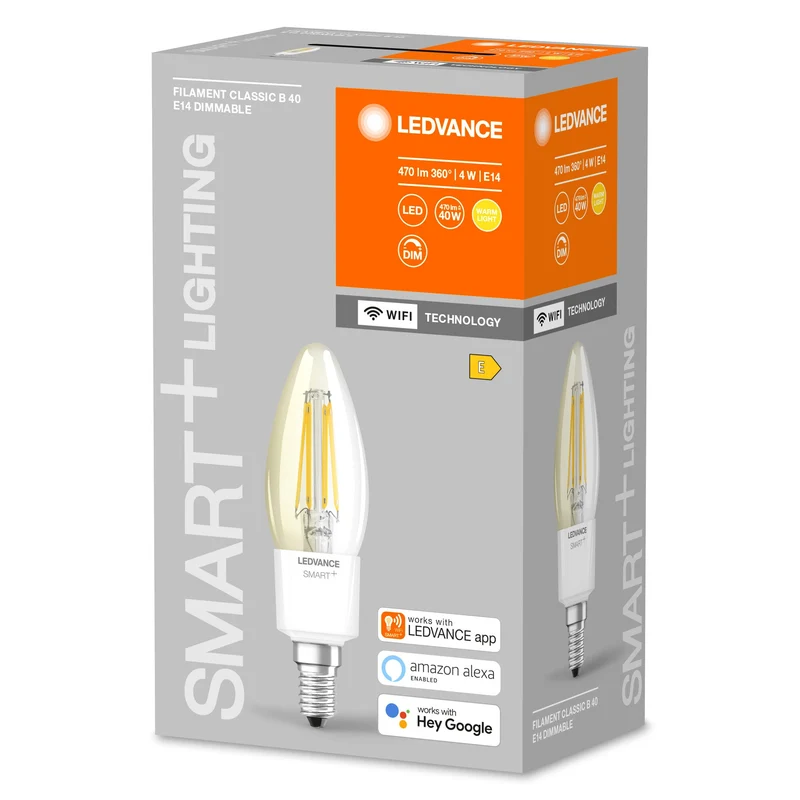 LEDVANCE Wifi SMART+ lampe forme bougie dimmable 4W / 2700K blanc chaud E14